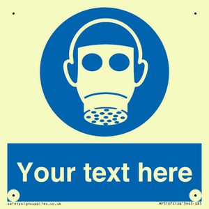 Custom Respirator Required Sign